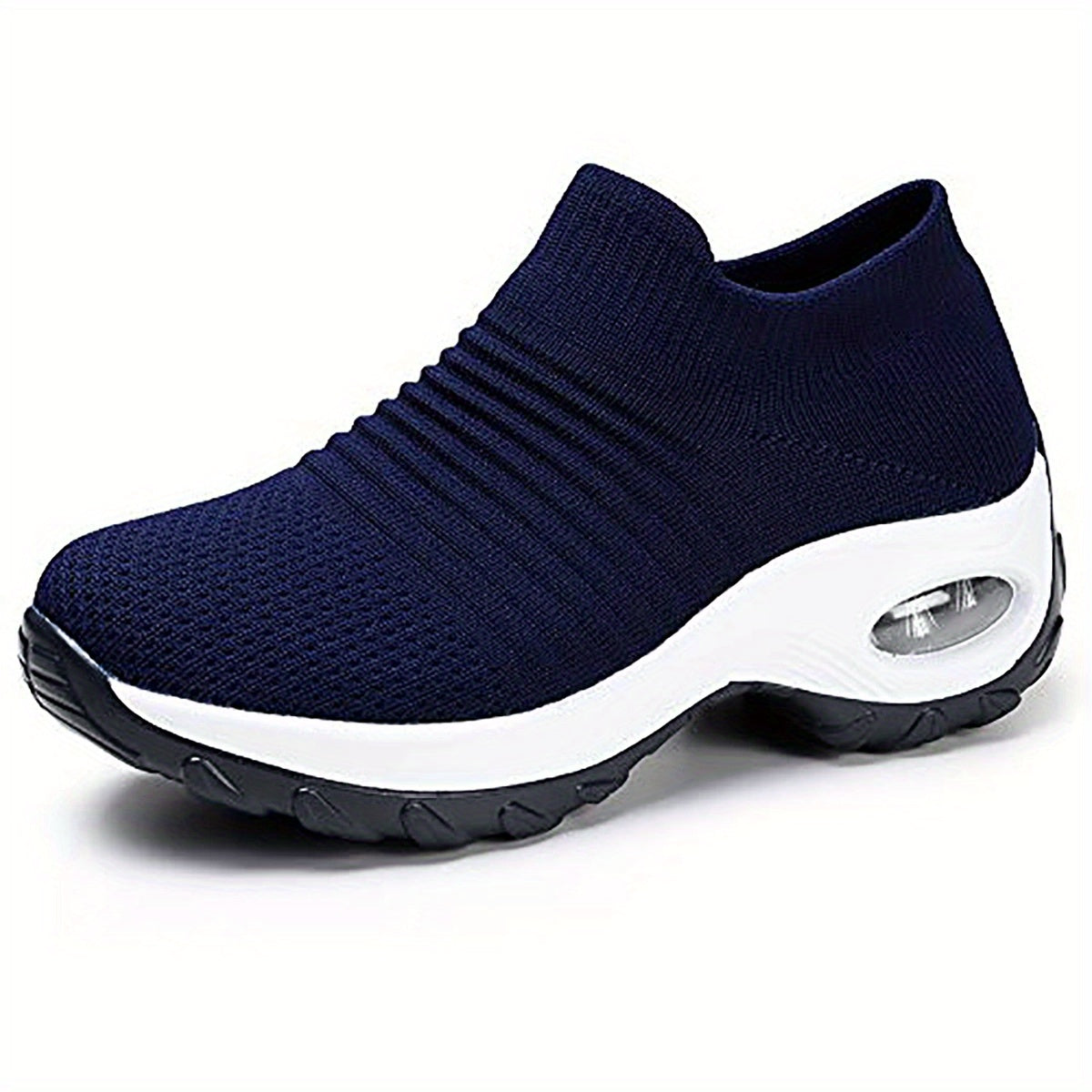 Womens Lightweight Air Cushion Sole Sneakers - Breathable Mesh Running Shoes with Stylish Low Top Design - Ideal for Comfort and Style