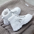 Women'S Winter High-Top Boots - Warm Fleece-Lined Ankle Boots with Thick Sole, Lace-Up Casual Style, &, Perfect for Cold Weather Comfort, Winter Boots