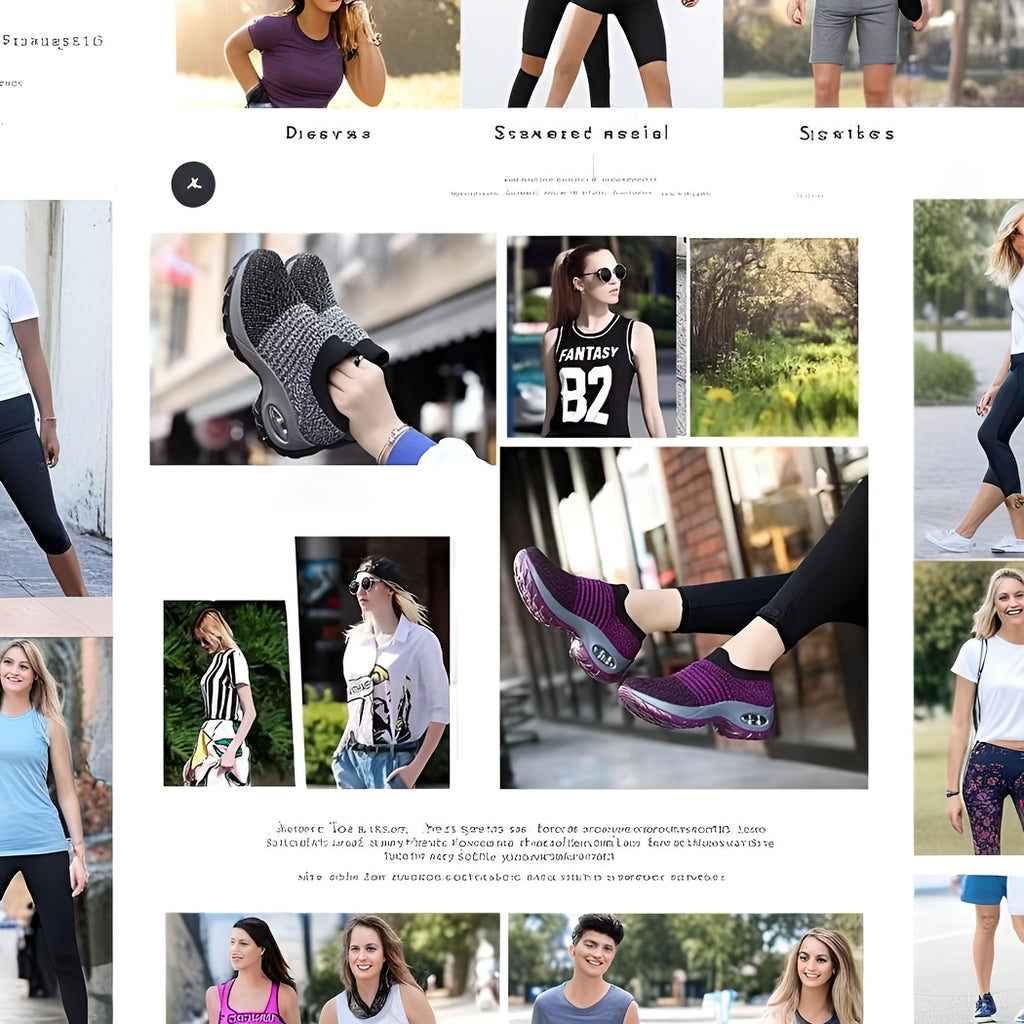 Womens Lightweight Air Cushion Sole Sneakers - Breathable Mesh Running Shoes with Stylish Low Top Design - Ideal for Comfort and Style