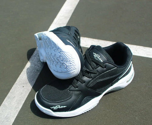 Men's High Arch Firm Support All-In-One Black Walking Shoes, Comfort &