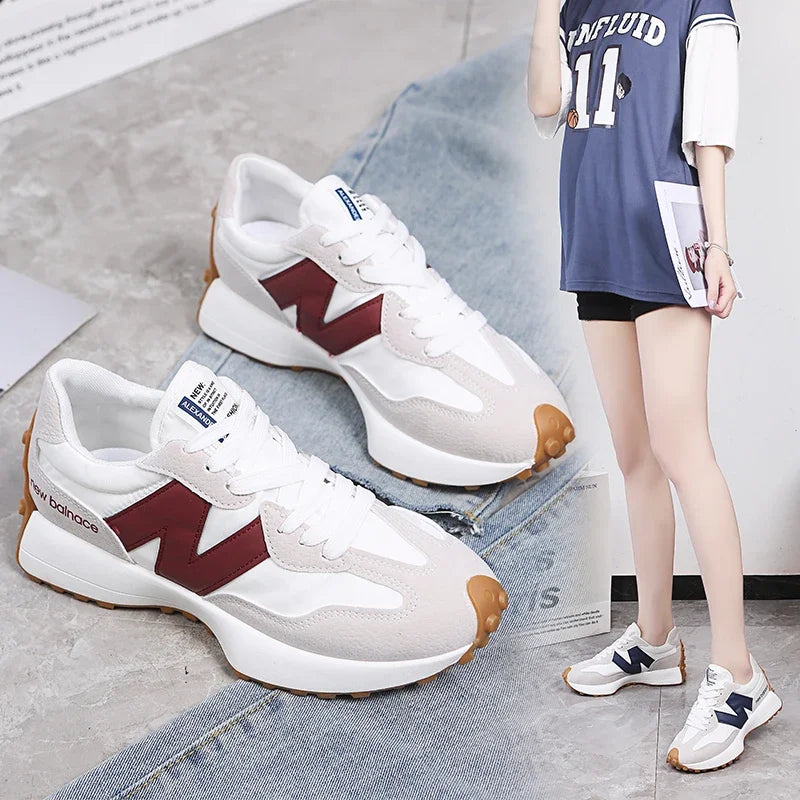 Women Casual Shoes Fashion Breathable Walking Flat Shoes Sneakers Women 2025 Gym Vulcanized Shoes White Female Footwear