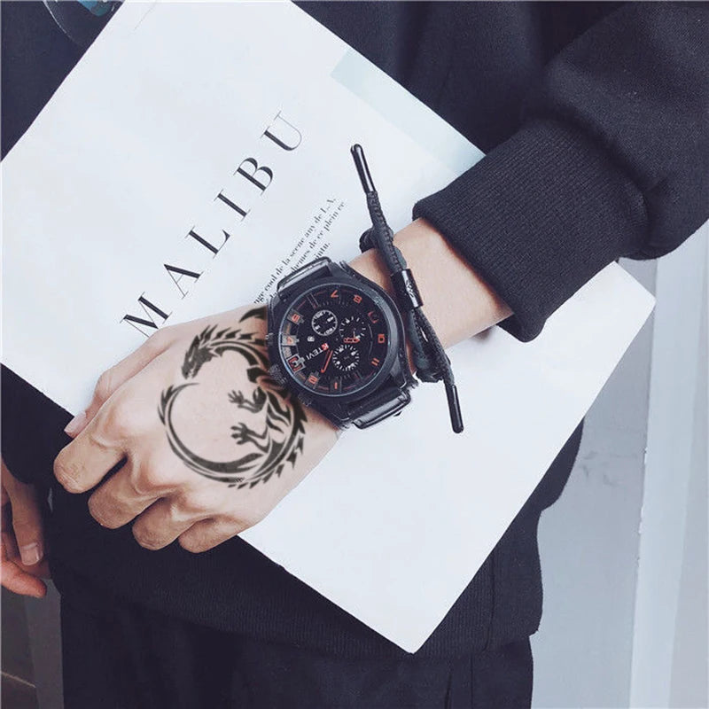 UTHAI BK94 Blue Glass Large Dial men watchs Fashion European and American Trend Personality Student Quartz Watch