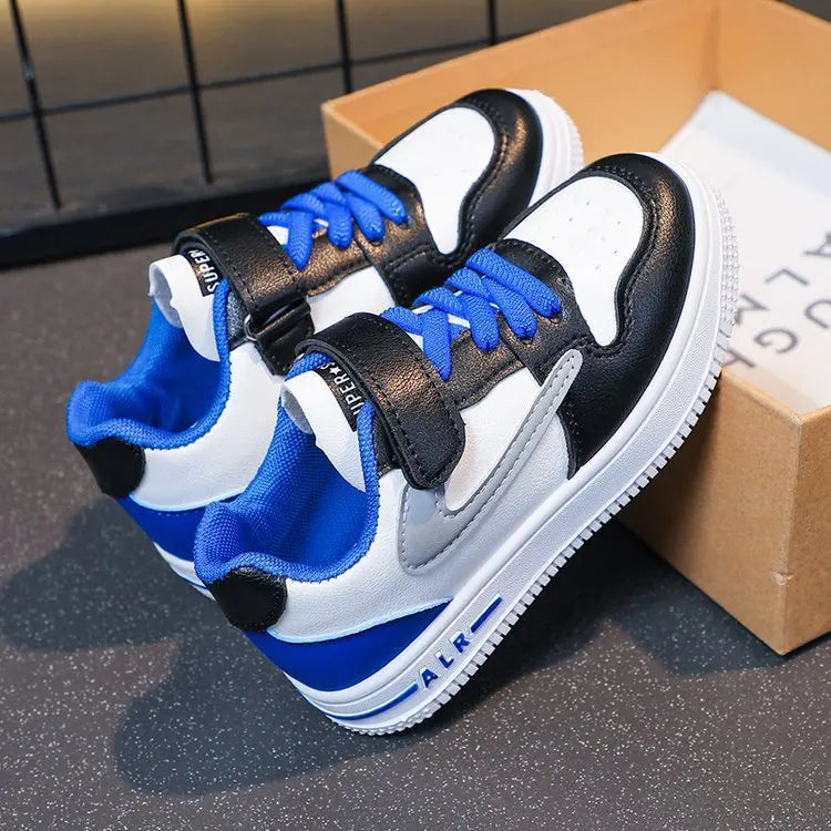 Boys' Single Shoes 2025 Spring Autumn New Breathable Color Block Board Shoes for Kids Sports Casual Sneakers