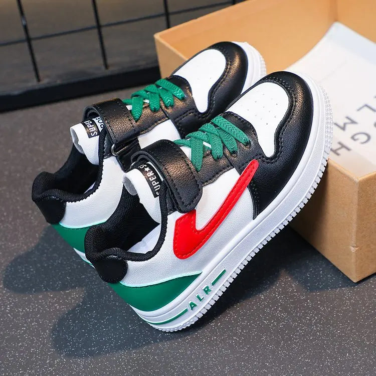 Boys' Single Shoes 2025 Spring Autumn New Breathable Color Block Board Shoes for Kids Sports Casual Sneakers