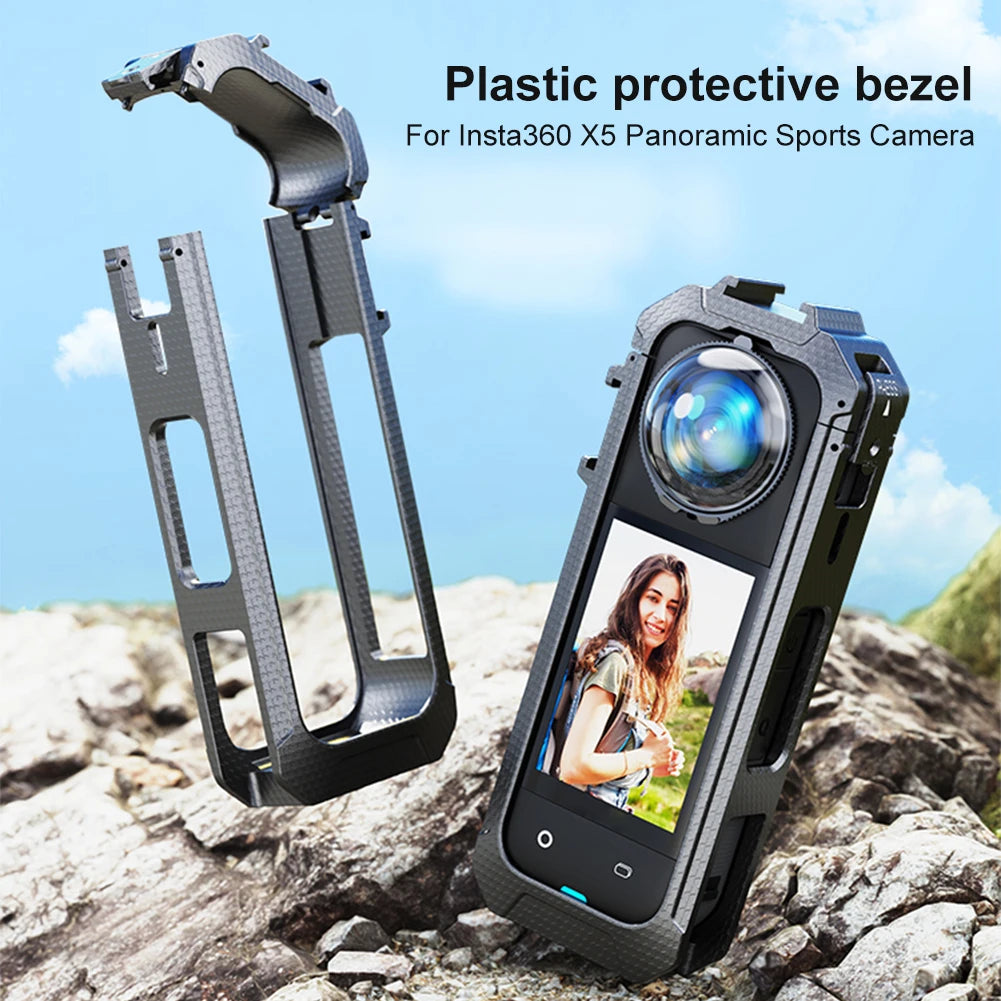 PC Protective Frame Magnetic Quick Release Interface Protective Case Housing Case for Insta360 X5 Camera Accessories