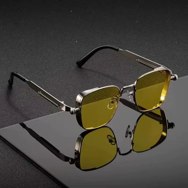 New Vintage Square Small Sunglasses Women Luxury Brand Metal Frame Sun Glasses Rectangle Driving Eyeglasses Fishing Eyewear Men