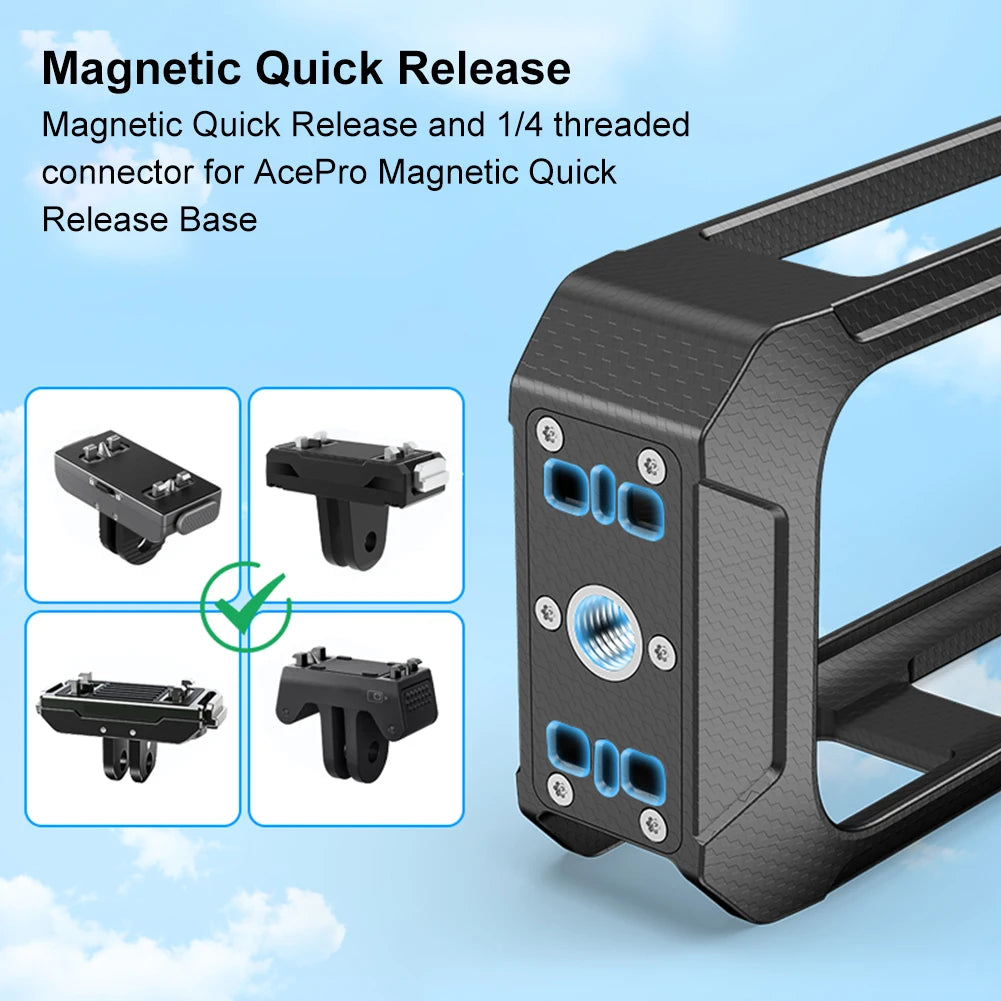 PC Protective Frame Magnetic Quick Release Interface Protective Case Housing Case for Insta360 X5 Camera Accessories