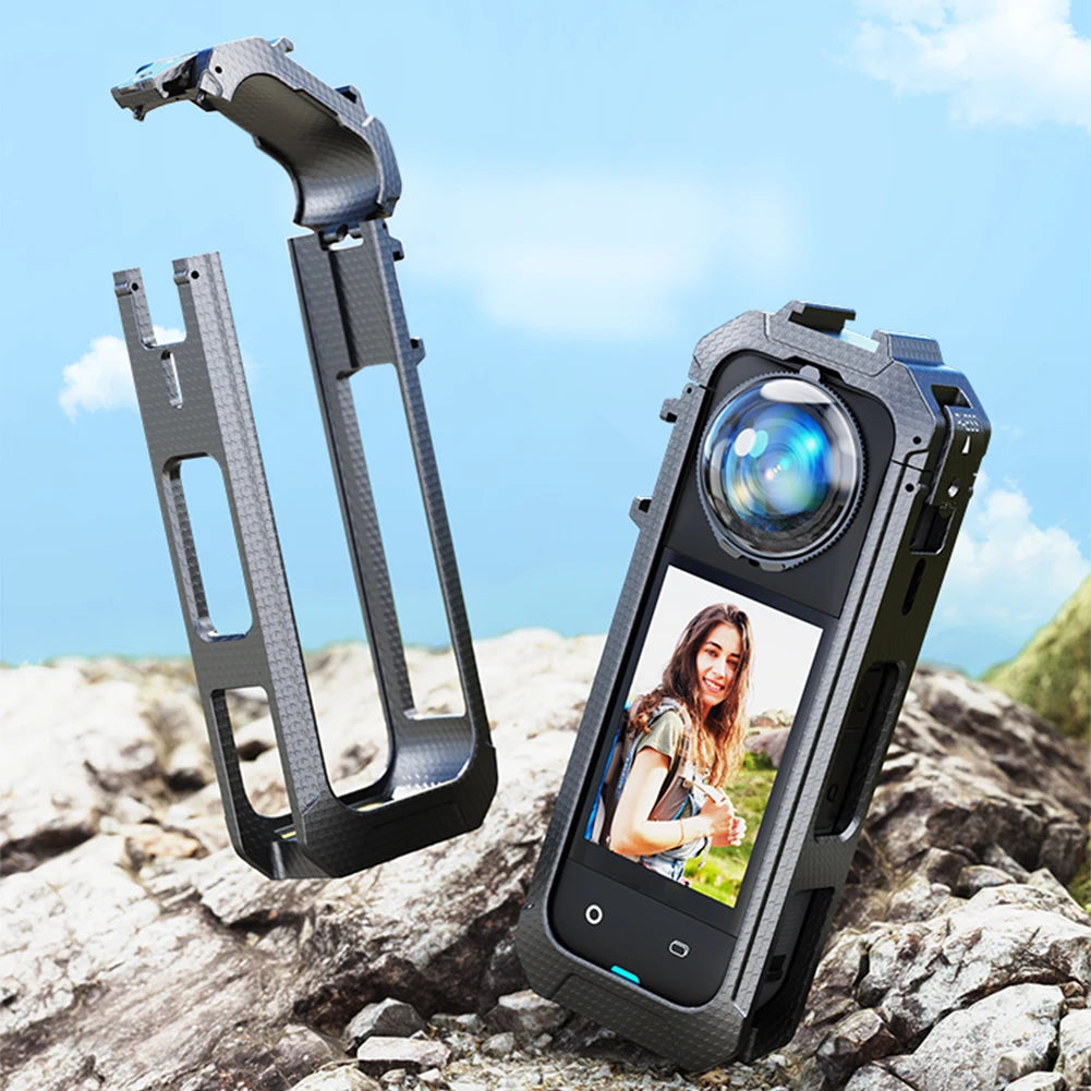PC Protective Frame Magnetic Quick Release Interface Protective Case Housing Case for Insta360 X5 Camera Accessories