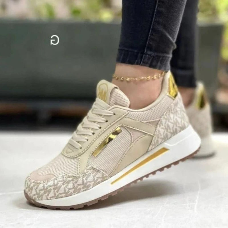 2025 Spring Large Wedge Casual Fashion Comfortable Women's Shoes Outdoor Versatile Lightweight Sports Women's Vulcanized Shoes